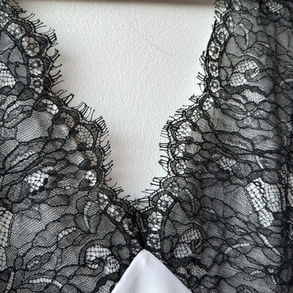 Babaton Black Lace V Neck Blouse - Picture 5 of 15